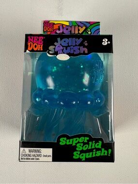 BLUE NeeDoh JELLY SQUISH Glitter Jellyfish Stress Toy Squishy Squeeze NEE DOH